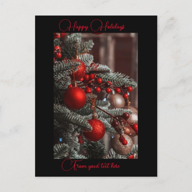 Tarjeta de Navidad con mensaje personalizado (Anverso)