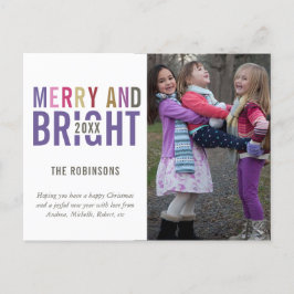 Tarjeta de Navidad con paleta de Violeta Ultra