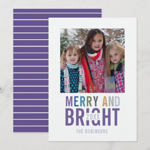 Tarjeta de Navidad con Paleta de Violeta Ultra