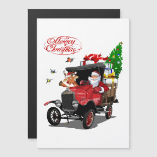 Tarjeta de Navidad con Santa Claus de dibujos anim