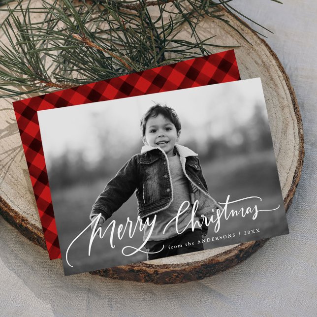 Tarjeta de Navidad con Superposición de Letra Manu (Subido por el creador)