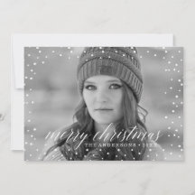 Tarjeta de Navidad con Superposición de Nieve para