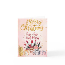Tarjeta de Navidad con tema de belleza
