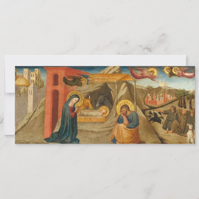 Tarjeta de Navidad con tema religioso (Anverso)