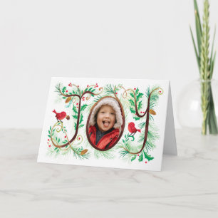 Tarjeta de Navidad con Tipografía de Alegría Fotog