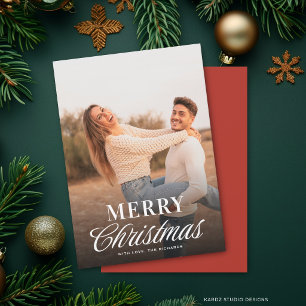 Tarjeta de Navidad con tipografía moderna para fot