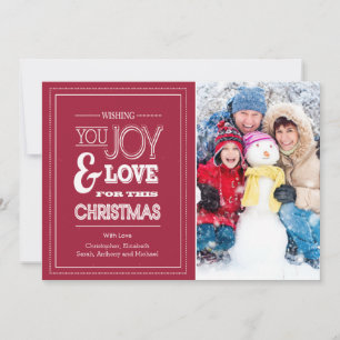 Tarjeta de Navidad con tipografía moderna para vac