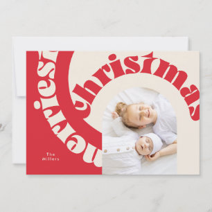 Tarjeta de Navidad con Tipografía Negrita Moderna