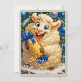Tarjeta de Navidad con un cordero