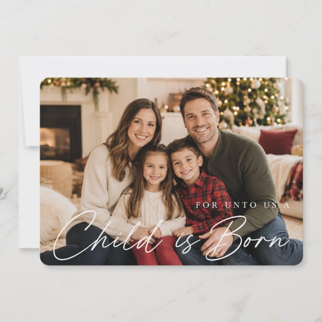 Tarjeta de Navidad con Versículo Bíblico del Nacim (Anverso)