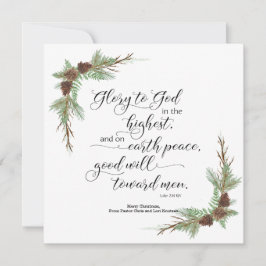 Tarjeta de navidad con verso de la biblia de KJV