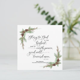 Tarjeta de navidad con verso de la biblia de KJV