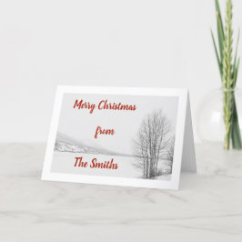 Tarjeta de Navidad congelada del lago