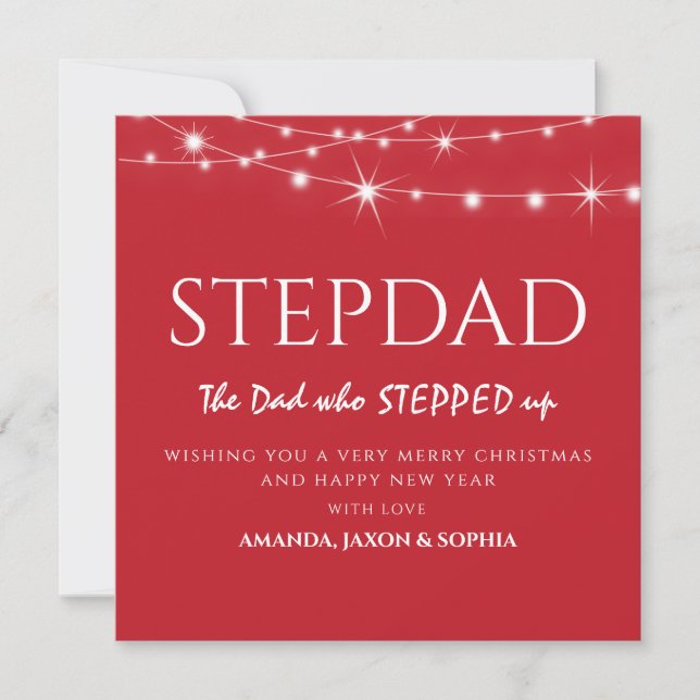 Tarjeta de Navidad Contemporánea Personalizada par (Anverso)