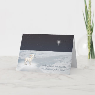 Tarjeta de Navidad Cordero y Estrella
