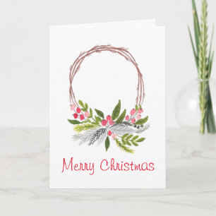 Tarjeta de Navidad Corona de Vid