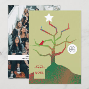 Tarjeta de Navidad corporativa Árbol de Arte