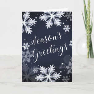 Tarjeta de Navidad corporativa copos de nieve