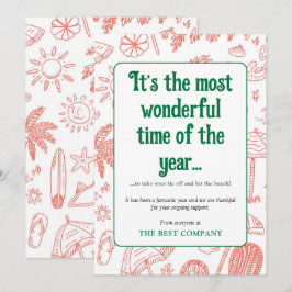 Tarjeta de Navidad corporativa de verano moderna y
