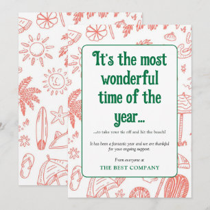 Tarjeta de Navidad corporativa de verano moderna y
