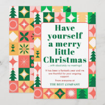 Tarjeta de Navidad corporativa geométrica moderna