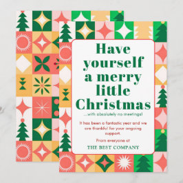 Tarjeta de Navidad corporativa geométrica moderna 