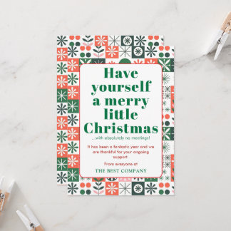 Tarjeta de Navidad corporativa geométrica moderna