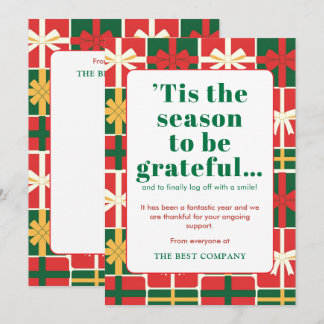 Tarjeta de Navidad corporativa moderna y brillante