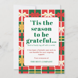 Tarjeta de Navidad corporativa moderna y brillante