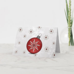 tarjeta de Navidad corporativa plateada festiva ro
