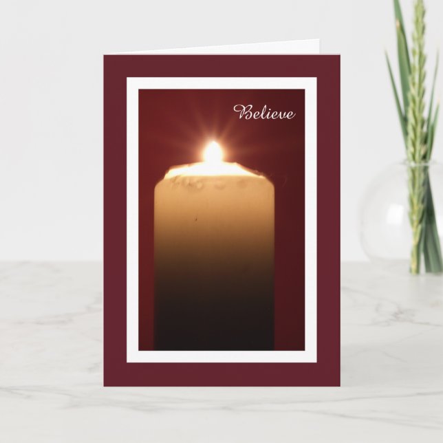 Tarjeta de Navidad cristiana -- Crea (Anverso)