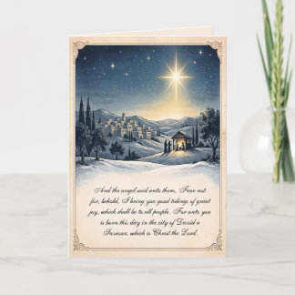 Tarjeta de Navidad Cristiana de Belén