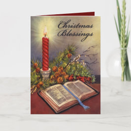 Tarjeta de Navidad cristiana de la Sagrada Biblia