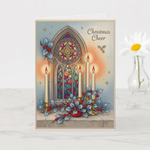 Tarjeta de Navidad Cristiana Elegante Ventana de I
