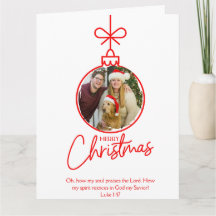 Tarjeta de Navidad cristiana Luke 1:47