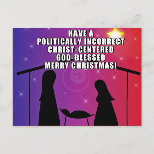 Tarjeta de Navidad Cristiana Políticamente Incorre