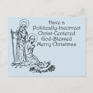 Tarjeta de Navidad Cristiana Políticamente Incorre