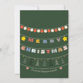Tarjeta de Navidad cuentas de vacaciones