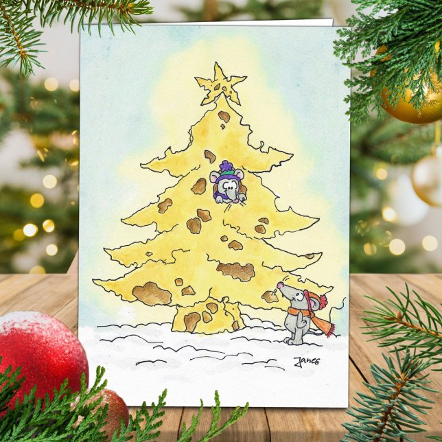 tarjeta de Navidad cursi de queso de Nicole Janes (Subido por el creador)