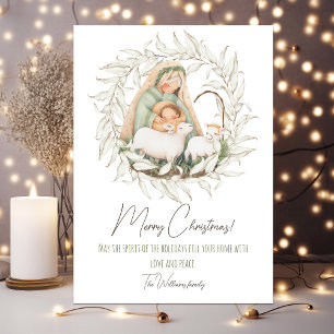 Tarjeta de Navidad Cute con tu foto en el reverso