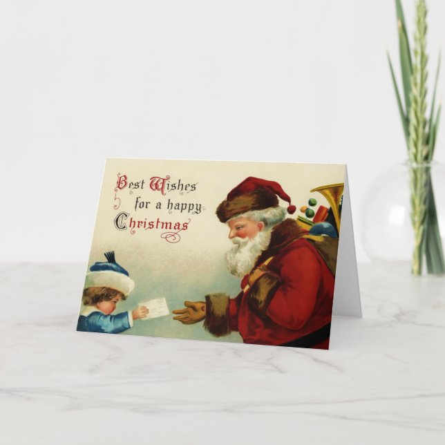 Tarjeta de Navidad Cute Vintage (Anverso)