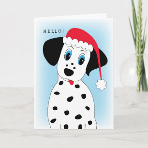 Tarjeta de Navidad dálmata linda del perro