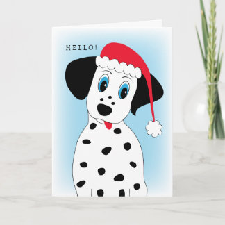 Tarjeta de Navidad dálmata linda del perro