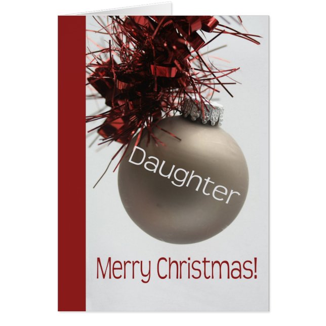 Tarjeta de navidad Daughter Merry (Frente)