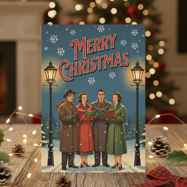 Tarjeta de Navidad de 1950 – Cantantes Navideños V (Subido por el creador)