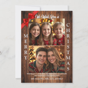 Tarjeta de Navidad de 3 Fotos Deck the Halls