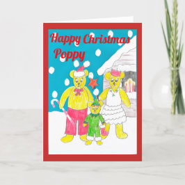 Tarjeta de Navidad de 3 osos Poppy