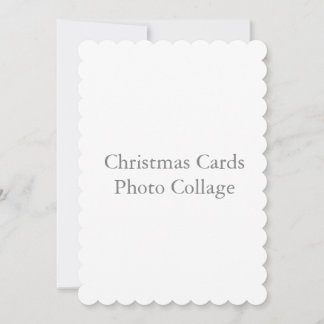 Tarjeta de Navidad de 5" x 7" con borde ondulado y