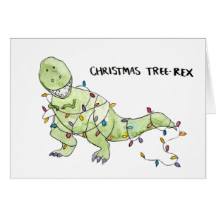 Tarjeta de Navidad de Acuarela Árbol de Navidad-Re