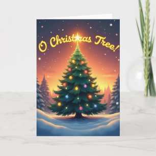 Tarjeta de Navidad de Adornos Brillantes